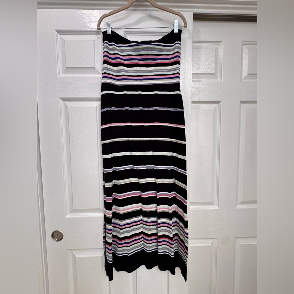 White House Black Market Multicolor Striped strapless tube maxi Dress!